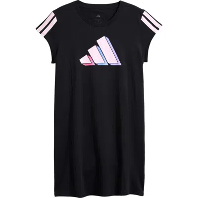 Adidas Originals Adidas Kids' Stripe T-shirt Dress In Black