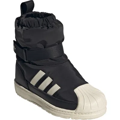 Adidas Originals Adidas Kids' Superstar 360 Water Repellent Sneaker Boot In Black
