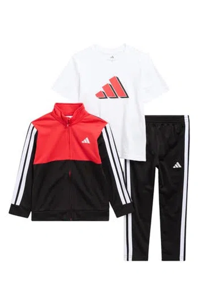 Adidas Originals Adidas Kids' T-shirt, Tricot Jacket & Joggers Set In Multi