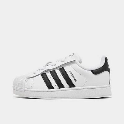 Adidas Originals Babies' Adidas Kids' Toddler Originals Superstar Ii Stretch Lace Casual Shoes In Cloud White/core Black/cloud White