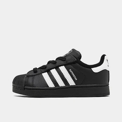 Adidas Originals Babies' Adidas Kids' Toddler Originals Superstar Ii Stretch Lace Casual Shoes In Core Black/cloud White/core Black