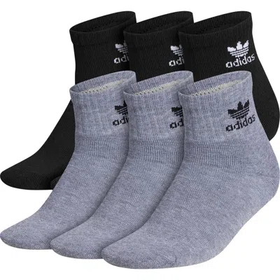 Adidas Originals Adidas Kids' Trefoil Assorted 6-pack Quarter Socks In Multi