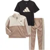 Adidas Originals Adidas Kids' Tricot Track Jacket, Graphic T-shirt & Pants Set In Multi