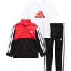 Adidas Originals Adidas Kids' Tricot Track Jacket, Graphic T-shirt & Pants Set In Multi