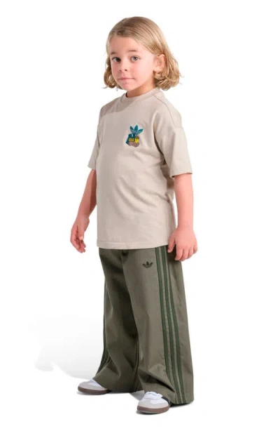 Adidas Originals Adidas Kids' T-shirt & Woven Pants Set In Brown