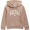 Adidas Originals Adidas Kids' Varsity Logo Fleece Pullover Hoodie In Gray