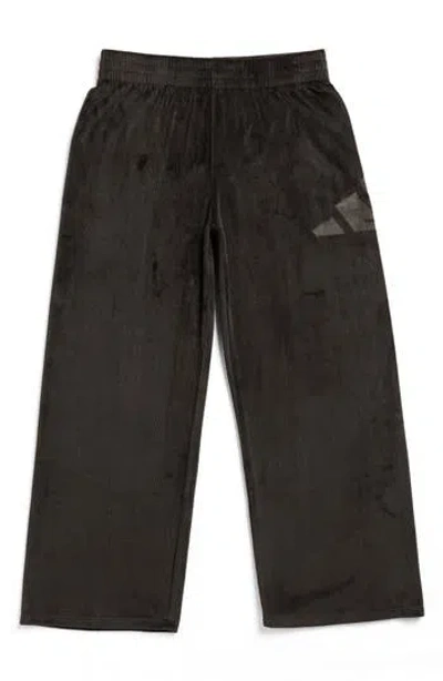 Adidas Originals Adidas Kids' Velour Wide Leg Pants In Black