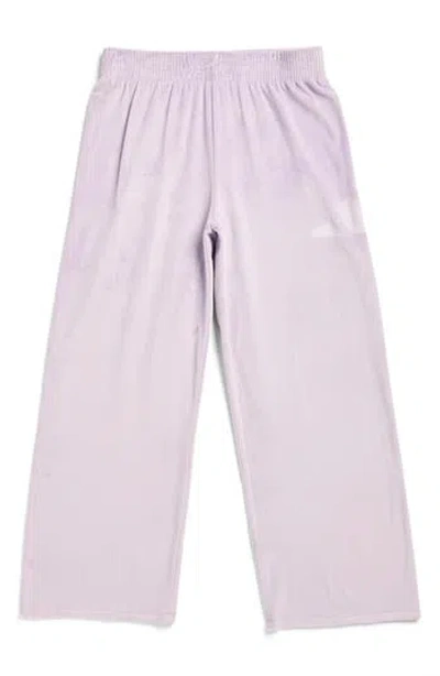 Adidas Originals Adidas Kids' Velour Wide Leg Pants In Pink