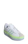 Adidas Originals Adidas Kids' Vl Court Bold Lifestyle Sneaker In White/mint/violet Tone
