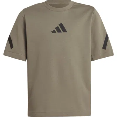 Adidas Originals Adidas Kids' Z.n.e. Graphic T-shirt In Clay/black