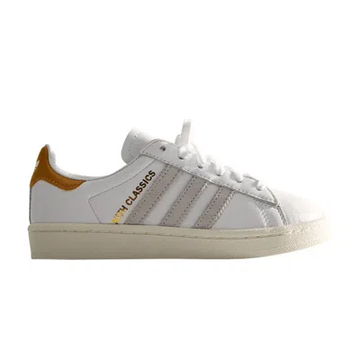 Pre-owned Adidas Originals Adidas Kith X Campus 80s J 'classics Program - Mango' | White | Kid's Size 12
