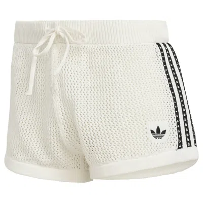 Pre-owned Adidas Originals Adidas Knitted Crochet Shorts 'off White' | Women's Size M