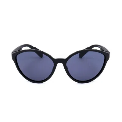 Adidas Originals Adidas Ladies Black Cat Eye Sunglasses Sp0012-82d-3 In Blue