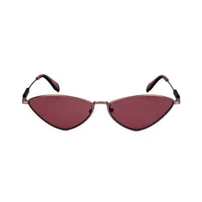 Adidas Originals Adidas Ladies Red Geometric Sunglasses Or0084-35s-2 In Burgundy
