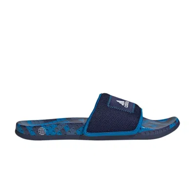 Pre-owned Adidas Originals Adidas Lego X Adilette Comfort Slide 'dark Blue' | Men's Size 11
