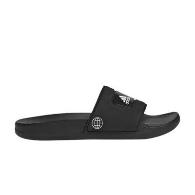 Pre-owned Adidas Originals Adidas Lego X Adilette Slide J 'black White' | Kid's Size 11