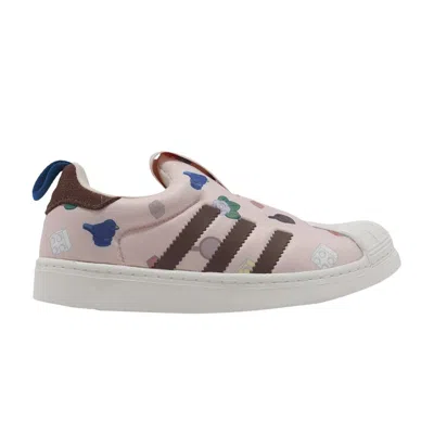 Pre-owned Adidas Originals Adidas Lego X Superstar 360 C 'allover Print - Wonder Quartz' | Pink | Kid's Size 1.5