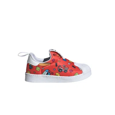 Pre-owned Adidas Originals Adidas Lego X Superstar 360 I 'all Over Print' | Red | Infant Size 8