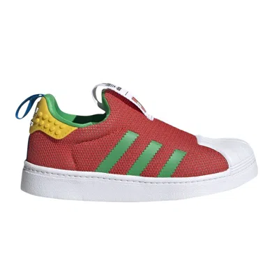 Pre-owned Adidas Originals Adidas Lego X Superstar 360 J 'pantone' | Red | Kid's Size 11.5