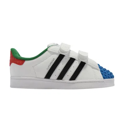 Pre-owned Adidas Originals Adidas Lego X Superstar Cf I 'white Red Blue' | Infant Size 9