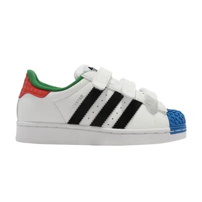 Pre-owned Adidas Originals Adidas Lego X Superstar Cf J 'white Red Blue' | Kid's Size 1