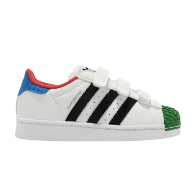 Pre-owned Adidas Originals Adidas Lego X Superstar Cf J 'white Yellow Green' | Kid's Size 2
