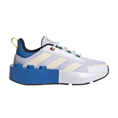 Pre-owned Adidas Originals Adidas Lego X Tech Runner Big Kid 'white Shock Blue' | Kid's Size 4.5