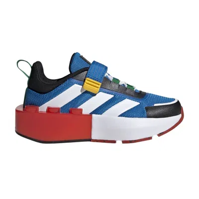 Pre-owned Adidas Originals Adidas Lego X Tech Runner El Little Kid 'white Shock Blue' | Kid's Size 3.5