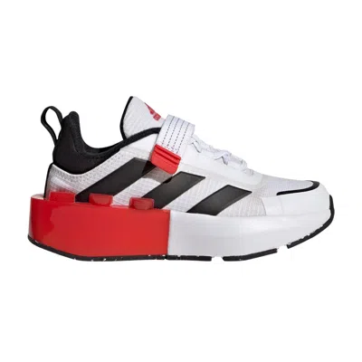 Pre-owned Adidas Originals Adidas Lego X Tech Runner Little Kid 'white Black Red' | Kid's Size 5.5