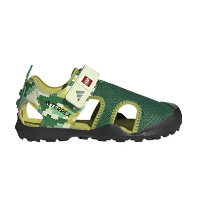Pre-owned Adidas Originals Adidas Lego X Terrex Captain Toey J 'core Green Glow' | Kid's Size 6.5