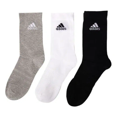Adidas Originals Adidas Light Crew 3pp Athleisure Casual Sports Logo Breathable Socks Unisex 3 Pairs In Multi