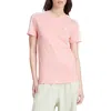 Adidas Originals Adidas Lin Slim-fit T-shirt In Semi Pink Spark/white