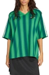 Adidas Originals Adidas Linear Stripe Jersey T-shirt In Green