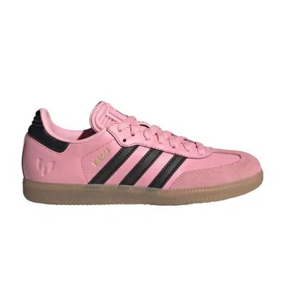 Pre-owned Adidas Originals Adidas Lionel Messi X Samba K 'inter Miami Cf - Debossed Home Kit' | Pink | Kid's Size 9
