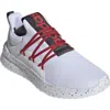Adidas Originals Adidas Lite Racer Lace-up Activewear Sneaker In White/red/grey 6