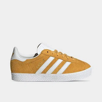 Adidas Originals Adidas Little Kids' Originals Gazelle Casual Shoes In Preloved Yellow/white/gold Metallic
