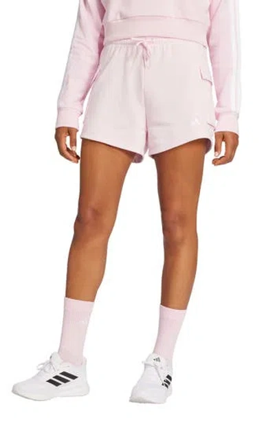 Adidas Originals Adidas Logo Cargo Sweat Shorts In Pink