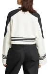 Adidas Originals Adidas Logo Cotton Blend Crop Sweatshirt In White