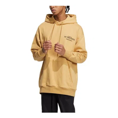 Adidas Originals Adidas Logo Hoodie 'yellow' In Brown