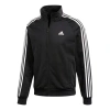 Adidas Originals Adidas Logo Printing Side Stripe Stand Collar Sports Jacket Black