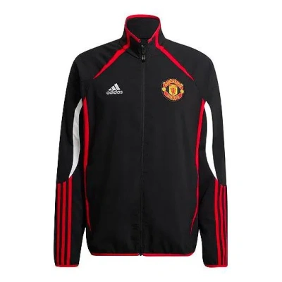 Adidas Originals Adidas Logo Stand Collar Stripe Long Sleeves Jacket Black