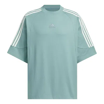 Adidas Originals Adidas Logo T-shirt Asia Sizing 'teal' In Gray