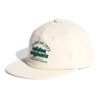 Adidas Originals Adidas Low Curve Cap 'beige Green' In White