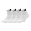 Adidas Originals Adidas Low Top Wear-resistant Solid Color Sports Basketball Socks Couple Style White