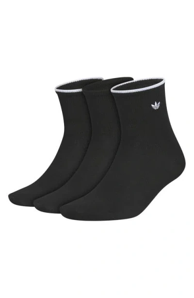 Adidas Originals Adidas Luna Assorted 3-pack Ankle Socks In Black