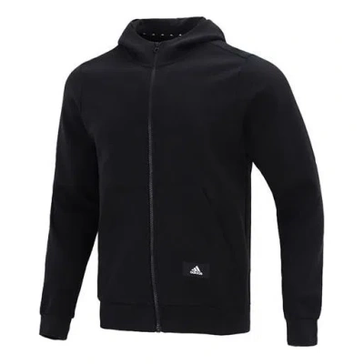 Adidas Originals Adidas M Fi Dblknt Fz Casual Sports Cardigan Hooded Jacket Black