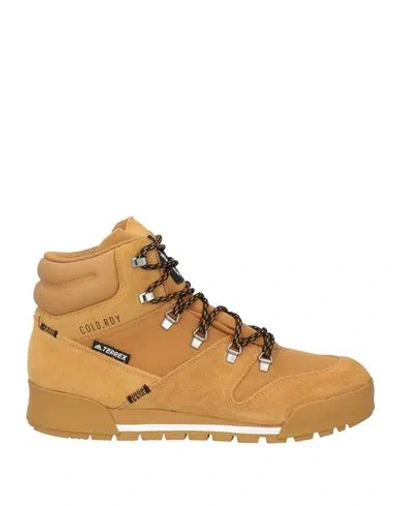 Adidas Originals Adidas Man Ankle Boots Camel Size 7.5 Leather In Beige