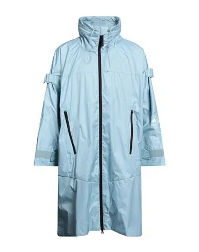 Adidas Originals Adidas Man Overcoat & Trench Coat Sky Blue Size M Polyester