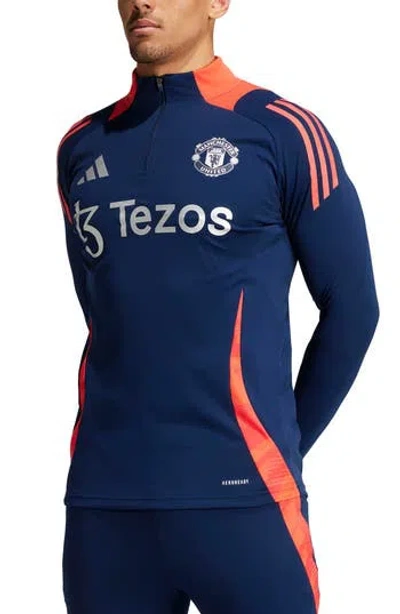 Adidas Originals Adidas Manchester United 24/25 Tiro Aeroready Training Track Shirt In Blue