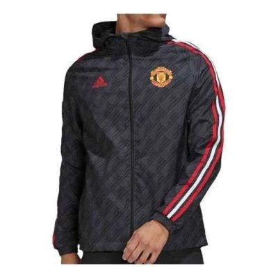 Adidas Originals Adidas Manchester United 3-stripe Dna Windbreaker Jackets 'black'